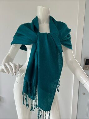 Pashmina silk blend oversized scarf shawl winter wrap 75”x28”